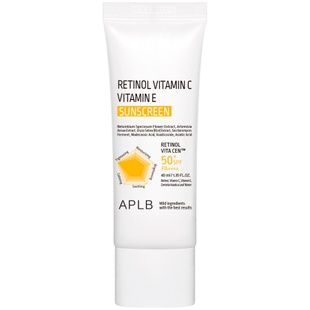 Солнцезащитный крем для лица с ретинолом, витаминами C и E APLB Retinol Vitamin C Vitamin E Sunscreen SPF50+ PA++++, 40 мл Купить  оптом в Украине