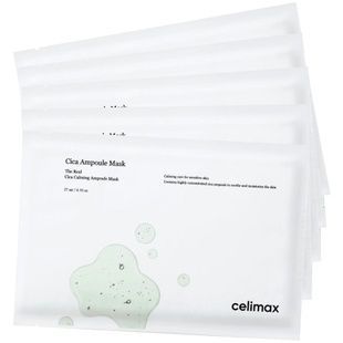 Заспокійлива тканинна маска з центелою азіатською celimax The Real Cica Calming Ampoule Mask, 27 мл * 5 шт Купити оптом в Україні