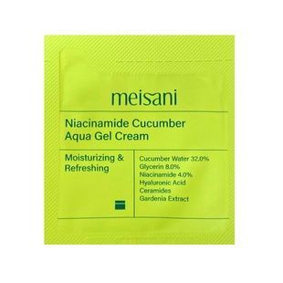 Зволожувальний гель-крем з ніацинамідом та гідролатом огірка Meisani Niacinamide Cucumber Aqua Gel Cream, тестер, 2 мл Купити оптом в Україні