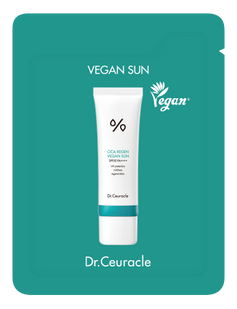 Сонцезахисний веганський крем з центелою азіатською Dr.Ceuracle Cica Regen Vegan Sun SPF50+ PA++++, Сашетка 2 мл