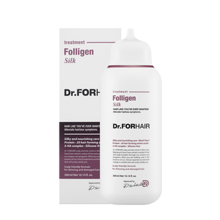 Відновлююча маска - кондиціонер для пошкодженого волосся Dr.FORHAIR Folligen Silk Treatment, 300мл Купити оптом в Україні