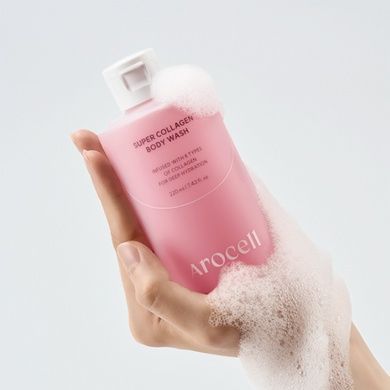 Зволожувальний гель для душу з колагеном Arocell Super Collagen Body Wash, 220 мл Купити оптом в Україні