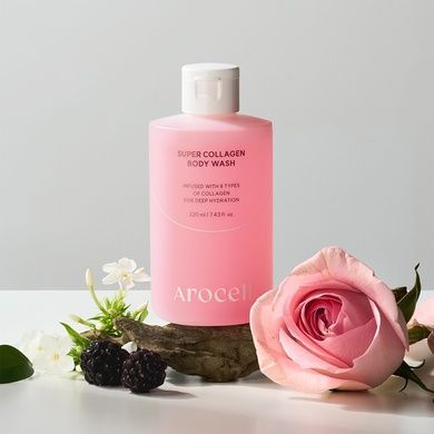 Зволожувальний гель для душу з колагеном Arocell Super Collagen Body Wash, 220 мл Купити оптом в Україні