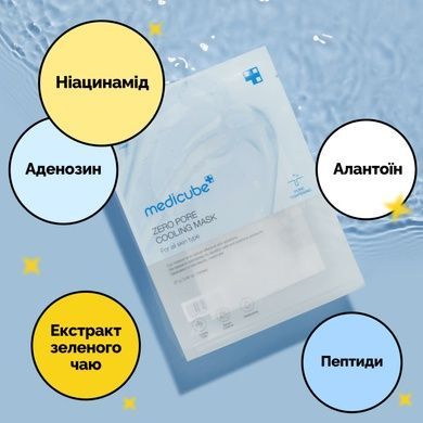 Охолоджувальна маска для звуження пор і контролю жирності шкіри Medicube Zero Pore Cooling Mask, 27 г Купити оптом в Україні