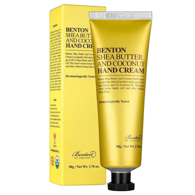 Крем для рук с маслом ши и кокосом Benton Shea Butter and Coconut Hand Cream, 50 г Купить  оптом в Украине