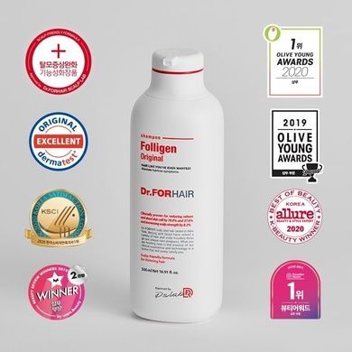 Шампунь проти випадіння волосся Dr.FORHAIR Folligen Shampoo, 500мл Купити оптом в Україні
