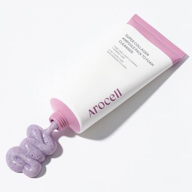 Очищувальна маска-пінка для обличчя з колагеном Arocell Super Collagen Ampoule Pack To Foam, 120 мл Купити оптом в Україні