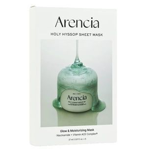 Заспокійлива тканинна маска з екстрактом гісопу Arencia Holy Hyssop Sheet Mask, 5 шт * 27 мл Купити оптом в Україні