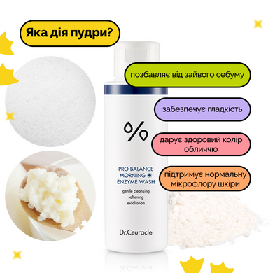 Короткий термін Ранкова ензимна пудра з пробіотиками Dr.Ceuracle Pro-Balance Morning Enzyme Wash, 50 г