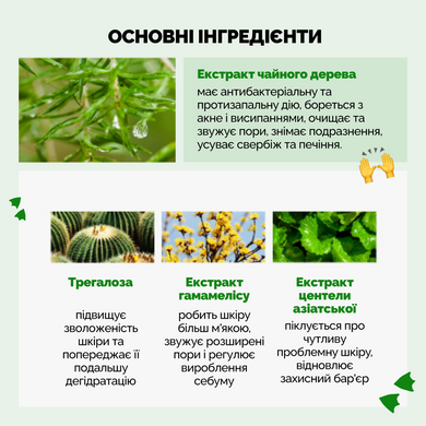 Заспокійлива маска з екстрактом чайного дерева Dr.Ceuracle Tea Tree Purifine Soothing Mask, 23 мл * 10 шт Купити оптом в Україні