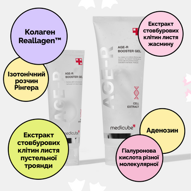 Зволожувальний гель-бустер з рослинними стовбуровими клітинами Medicube AGE-R Booster Gel, 100 мл Купити оптом в Україні