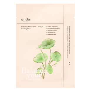 Успокаивающая маска с пробиотиками и центелой азиатской Ondo Beauty 36.5 Probiotics & Cica Water Soothing Mask, 25 мл Купить  оптом в Украине