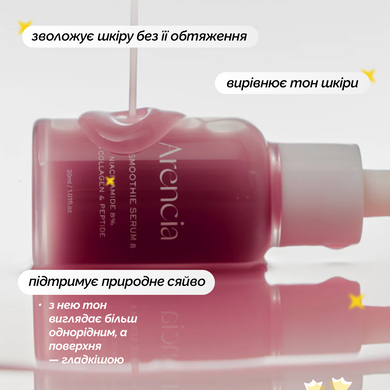 Ревитализирующая сыворотка с шиповником на ниацинамиде Arencia Fresh Red Smoothie Serum 8, 30 мл Купить  оптом в Украине