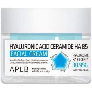 Крем для лица с гиалуроновой кислотой, керамидами и витамином B5 APLB Hyaluronic Acid Ceramide HA B5 Facial Cream, 55 мл Купить  оптом в Украине