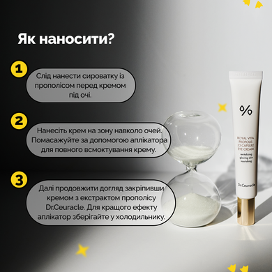 Крем под глаза с экстрактом прополиса Dr.Ceuracle Royal Vita Propolis 33 Capsule Eye Cream, 20 мл Купить  оптом в Украине