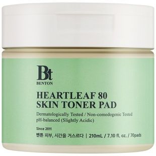 Двухсторонние пилинг-диски с экстрактом гуттуинии Benton Heartleaf Skin Toner Pad, 70 шт Купить  оптом в Украине