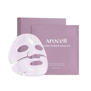 Гідрогелева маска з колагеном та 10 видами гіалуронової кислоти Arocell Super Power Mask EX, 42 г * 4 шт Купити оптом в Україні