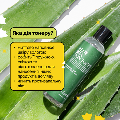 Тонер алое з саліциловою кислотою Benton Aloe BHA Skin Toner, 200 мл Купити оптом в Україні